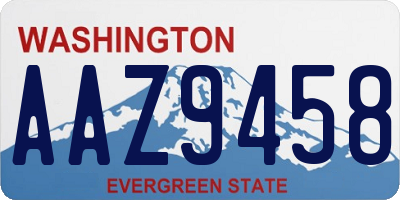 WA license plate AAZ9458
