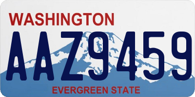 WA license plate AAZ9459