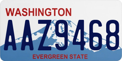 WA license plate AAZ9468