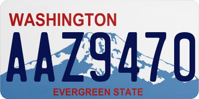 WA license plate AAZ9470