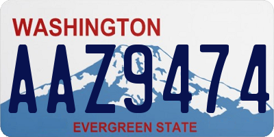 WA license plate AAZ9474
