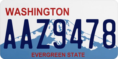 WA license plate AAZ9478