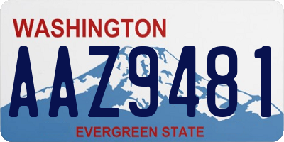 WA license plate AAZ9481