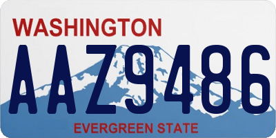 WA license plate AAZ9486