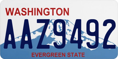 WA license plate AAZ9492