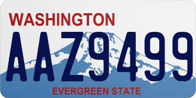 WA license plate AAZ9499