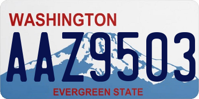 WA license plate AAZ9503