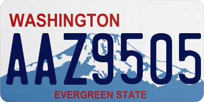 WA license plate AAZ9505