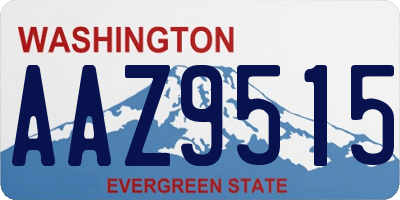 WA license plate AAZ9515