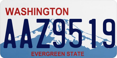 WA license plate AAZ9519