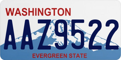 WA license plate AAZ9522