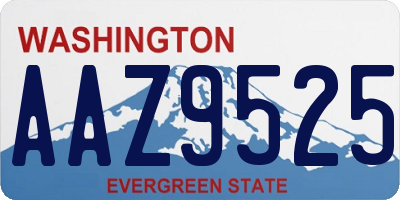 WA license plate AAZ9525