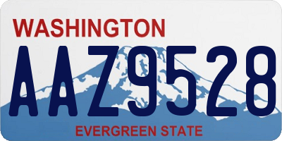 WA license plate AAZ9528