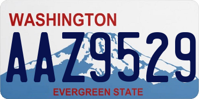 WA license plate AAZ9529