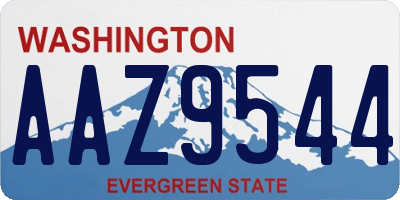WA license plate AAZ9544