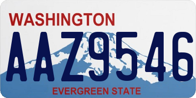 WA license plate AAZ9546