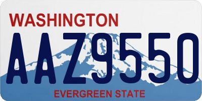 WA license plate AAZ9550