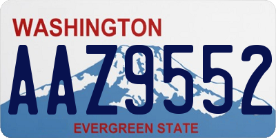 WA license plate AAZ9552