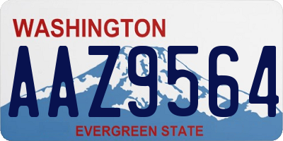 WA license plate AAZ9564