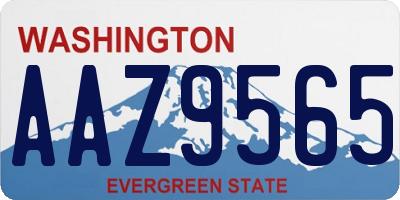 WA license plate AAZ9565