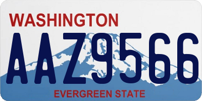 WA license plate AAZ9566