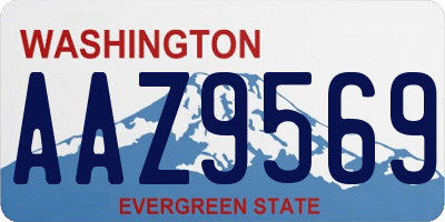 WA license plate AAZ9569