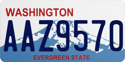 WA license plate AAZ9570
