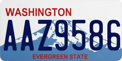 WA license plate AAZ9586
