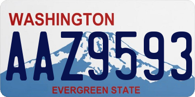 WA license plate AAZ9593