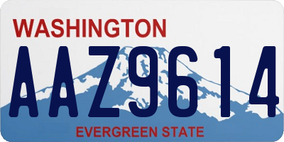WA license plate AAZ9614