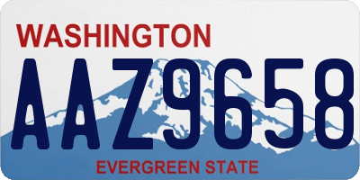 WA license plate AAZ9658