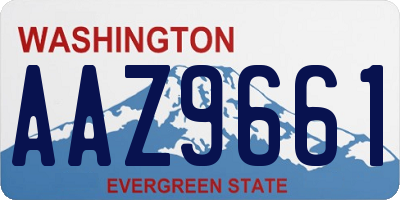 WA license plate AAZ9661