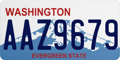 WA license plate AAZ9679