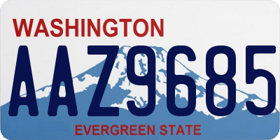 WA license plate AAZ9685