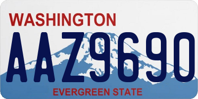 WA license plate AAZ9690