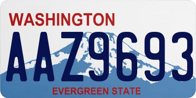 WA license plate AAZ9693