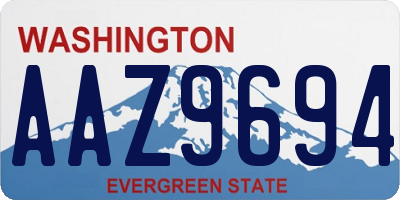 WA license plate AAZ9694