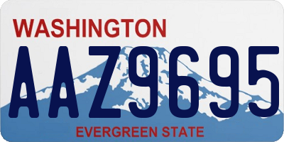 WA license plate AAZ9695