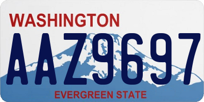 WA license plate AAZ9697