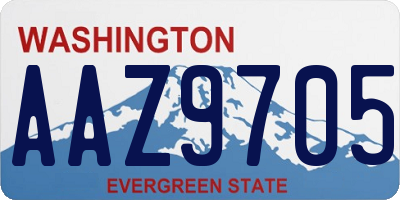 WA license plate AAZ9705