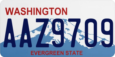 WA license plate AAZ9709
