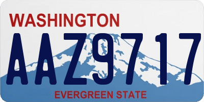 WA license plate AAZ9717