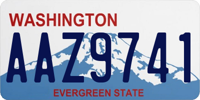 WA license plate AAZ9741
