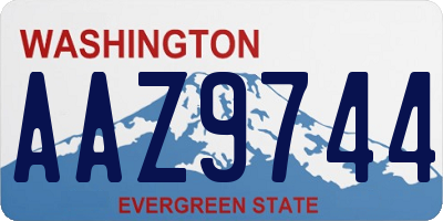 WA license plate AAZ9744