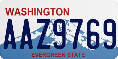 WA license plate AAZ9769