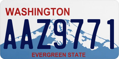 WA license plate AAZ9771