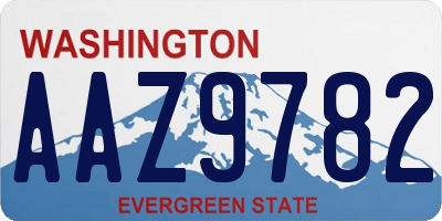 WA license plate AAZ9782