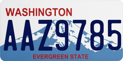 WA license plate AAZ9785