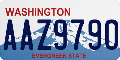 WA license plate AAZ9790