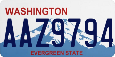 WA license plate AAZ9794